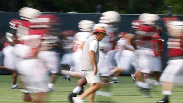 Nick Saban, Alabama practice August 18, 2021